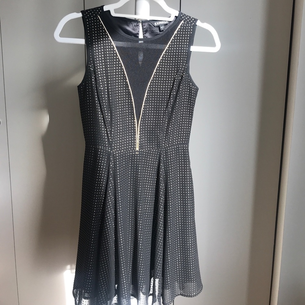 Black and gold dress